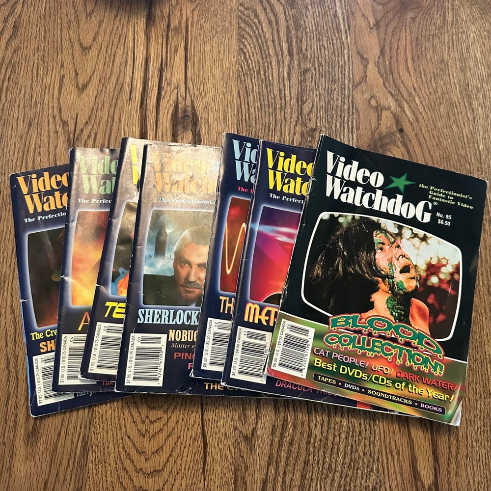 Video Watchdog Magazine Lot 7 Issues 95-109 Horror Sci-Fi Cult Cinema Guide Y2K